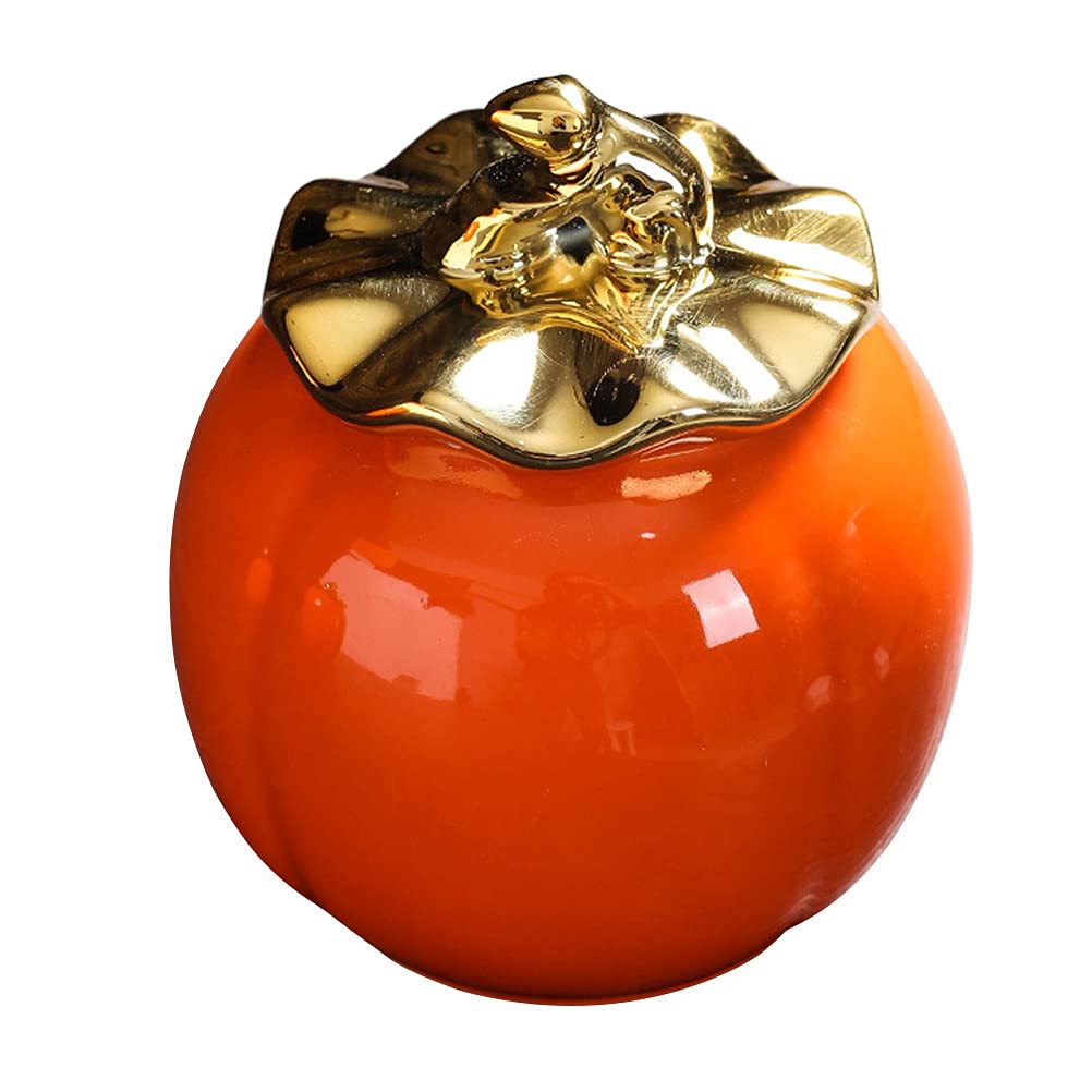 DOITOOL Ceramic Tea Canister with Airtight Lid - 1 Piece Elegant Tea Caddy for Loose Leaf Tea, Coffee Beans & Candy Storage - Perfect Kitchen & Pantry Organizer for Home, Office or Gift Giving
