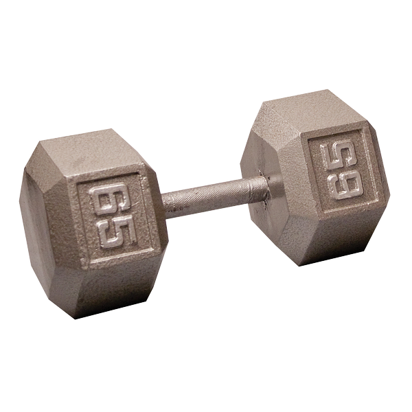Body Solid Iron Hex Standard Dumbbell Set - 5-50 lbs Gray Weights for Home Gym & Strength Training | Perfect for Weightlifting, CrossFit & Fitness Workouts