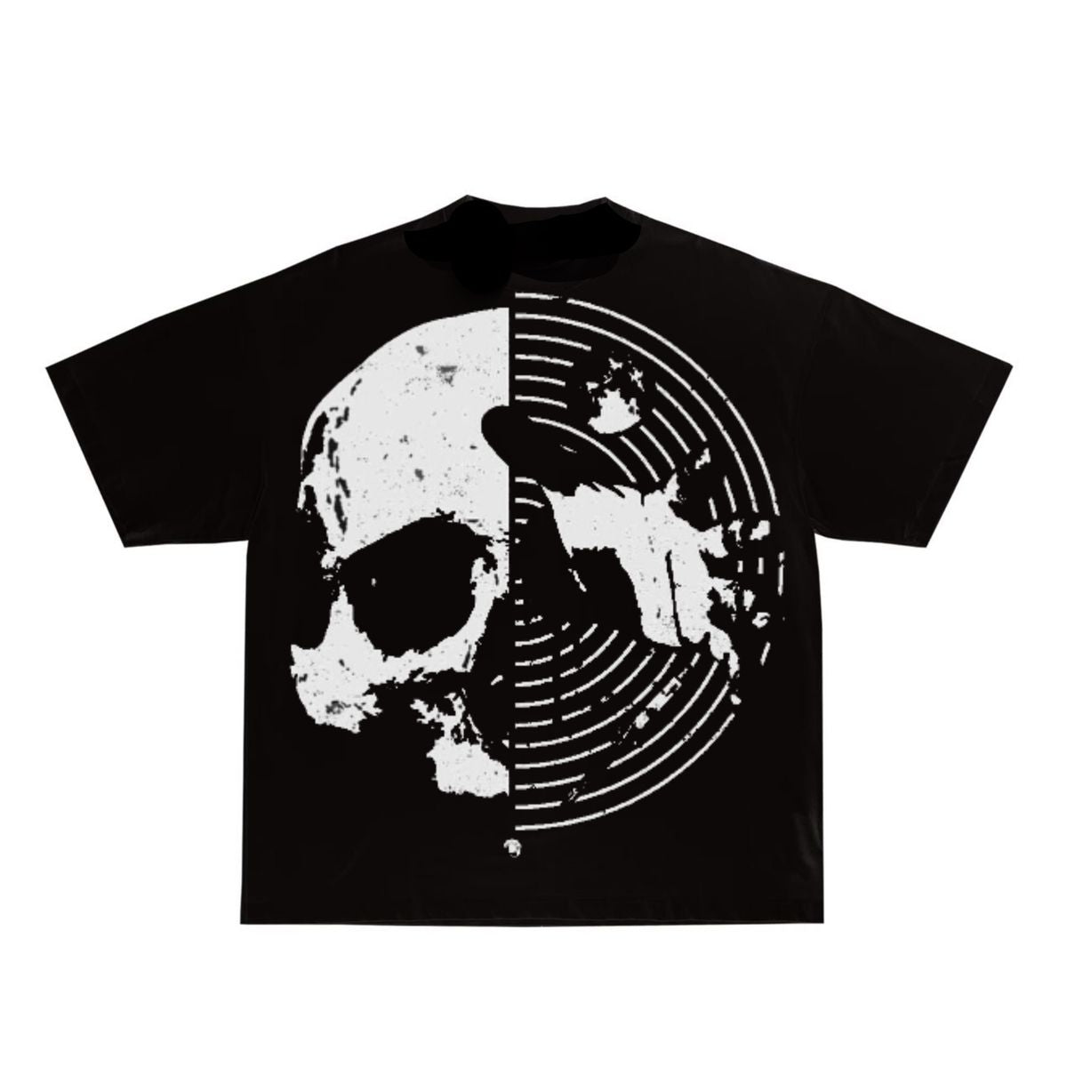 Retrovert Destruction Spike Graphic Tee - Black Vintage Punk Style T-Shirt for Men & Women | Perfect for Concerts, Streetwear & Alternative Fashion