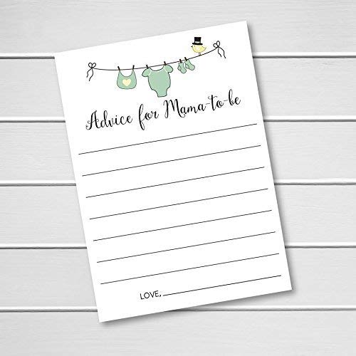 Baby Shower Advice Cards - 20 Pack Gender Neutral Cards for Parents-to-Be | Perfect for Baby Showers, New Parent Gifts & Parenting Tips
