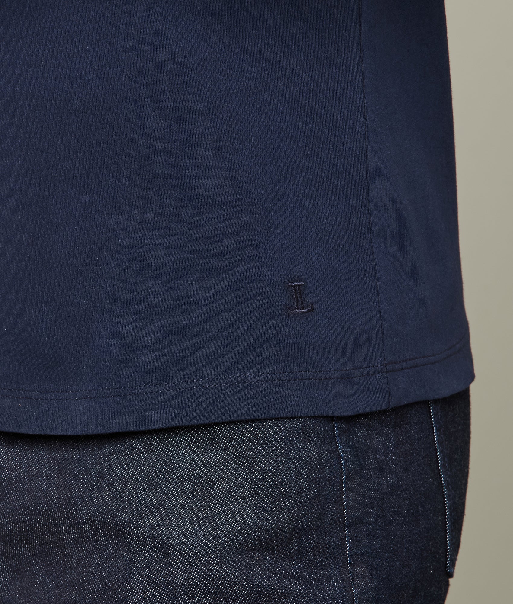 Lucchese Men's Navy Blue Crew Neck T-Shirt | Soft Cotton Casual Tee for Everyday Wear | Perfect for Work, Outings, and Relaxing at Home