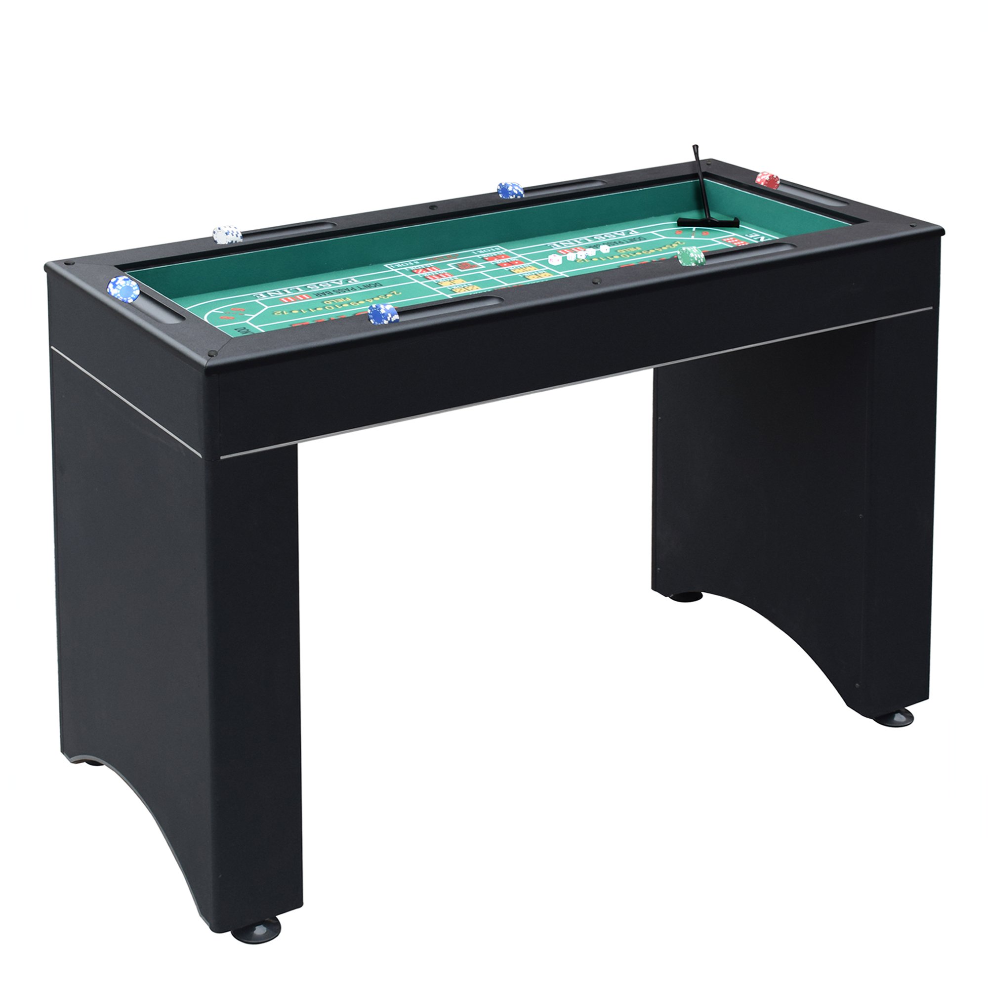 Hathaway Classic Monte Carlo 4-in-1 Casino Game Table Set - Craps, Roulette, Blackjack & Poker Table Top with Complete Accessories | Perfect for Game Nights, Parties & Home Entertainment