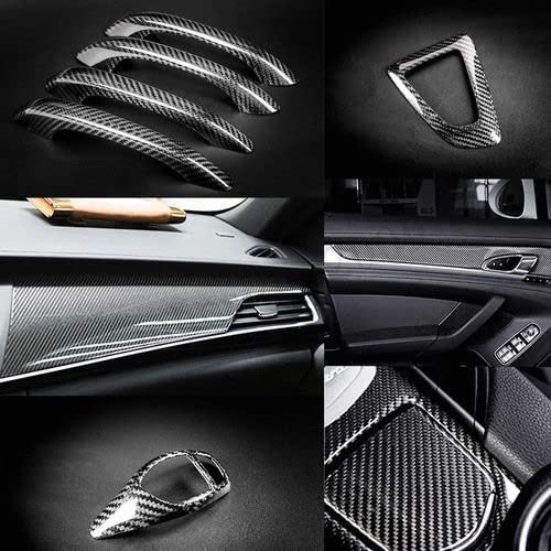 5D Glossy Carbon Fiber Vinyl Wrap Film for Car Interior & Exterior DIY - 12x60 Inch - US Stock - Perfect for Dashboard, Door Panels, and Trim Customization