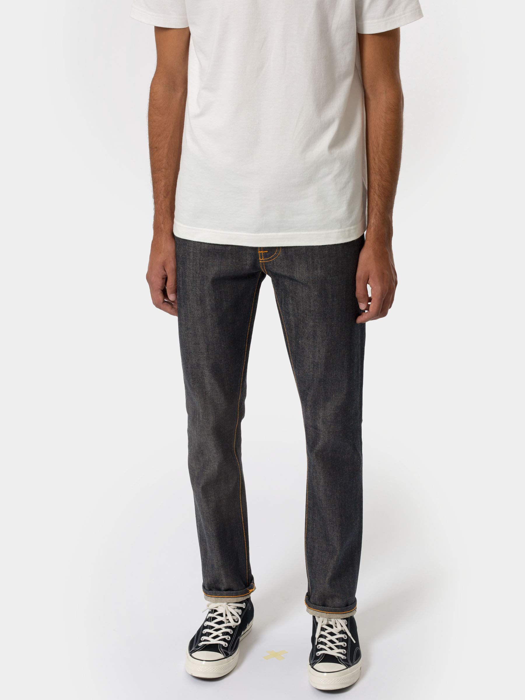 Nudie Jeans Grim Tim Dry Selvage - Premium Raw Denim Jeans for Men | Slim Fit, High-Quality Selvedge | Perfect for Casual Wear & Street Style