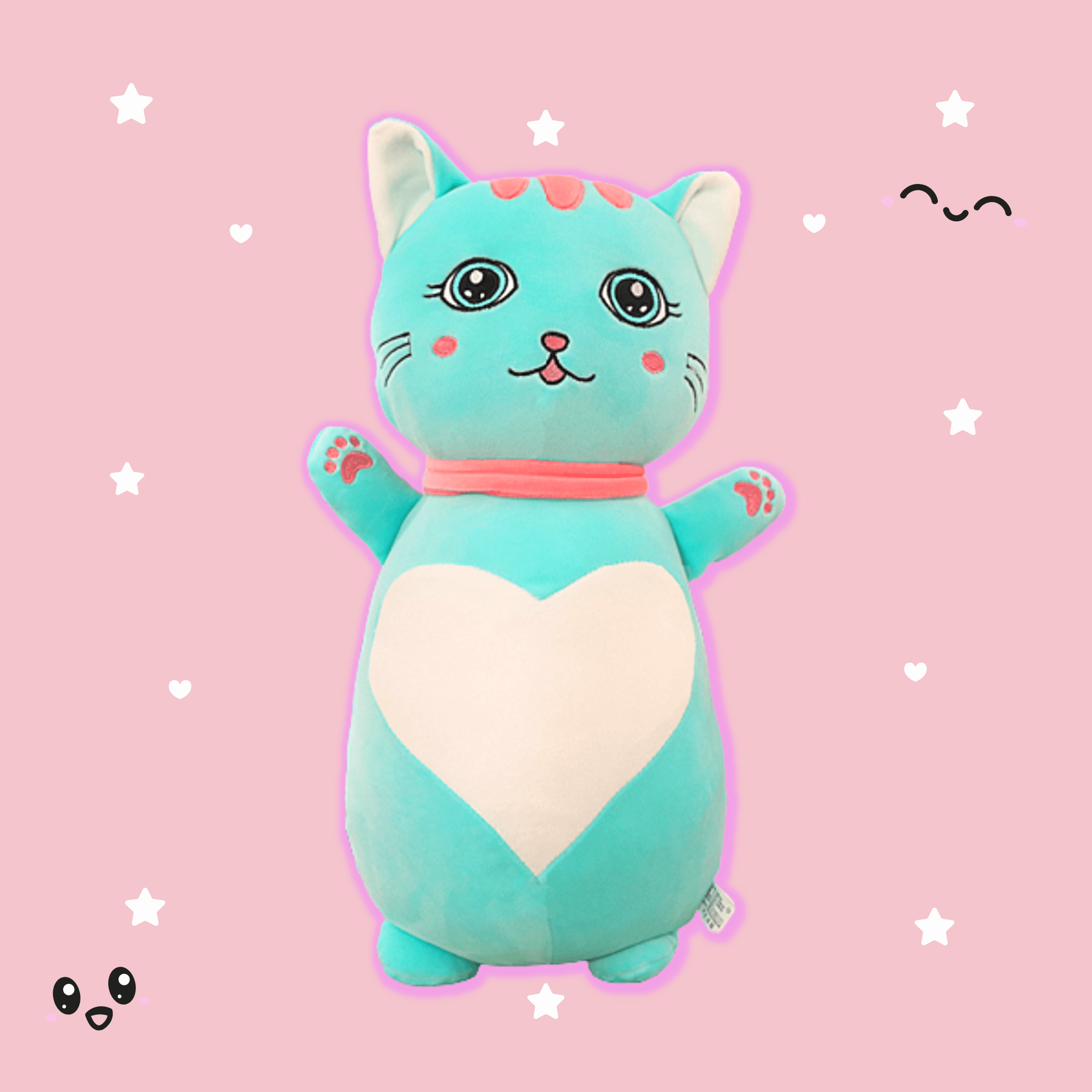 Adorable Kawaii Stuffed Cat Plush Toy - Cosmo The Cute Anime Style Plushie for Kids, Girls & Collectors | Perfect for Bedroom Decor, Birthday Gifts & Anime Lovers