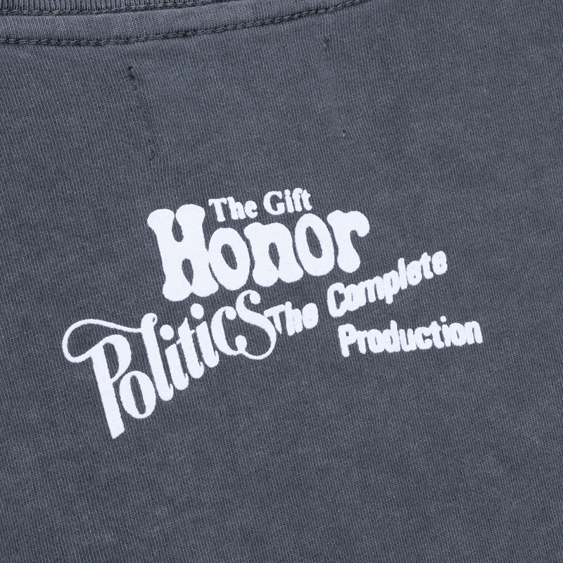 Honor The Gift x Politics Tailgate T-Shirt - Pigment Black - Stylish Graphic Tee for Casual Wear, Street Fashion & Everyday Outfits