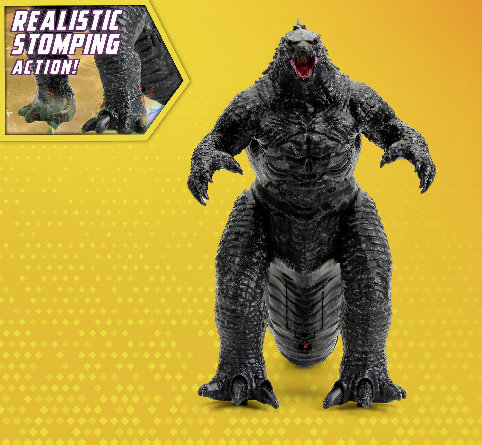 Jada Toys Godzilla Heat-Ray Breath Remote Control Figure - 63cm RC Godzilla x Kong The New Empire Toy with Sound & Light Effects for Kids Ages 6+ - Perfect for Playtime, Collecting, and Movie-Themed Birthday Gifts