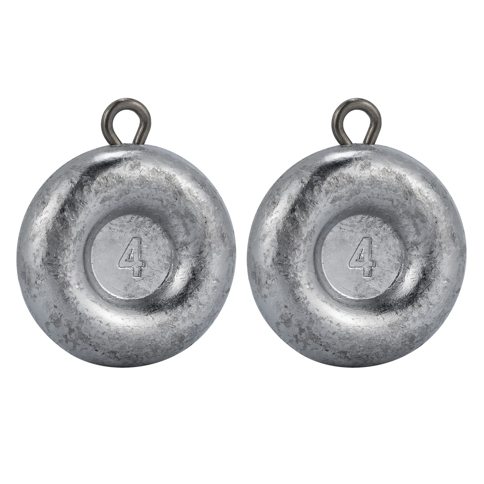 Dr.Fish Premium Lead Fishing Sinkers - No Roll Disc Weights for Freshwater & Saltwater Fishing - Ideal for River Bank, Surf, and Catfishing Adventures