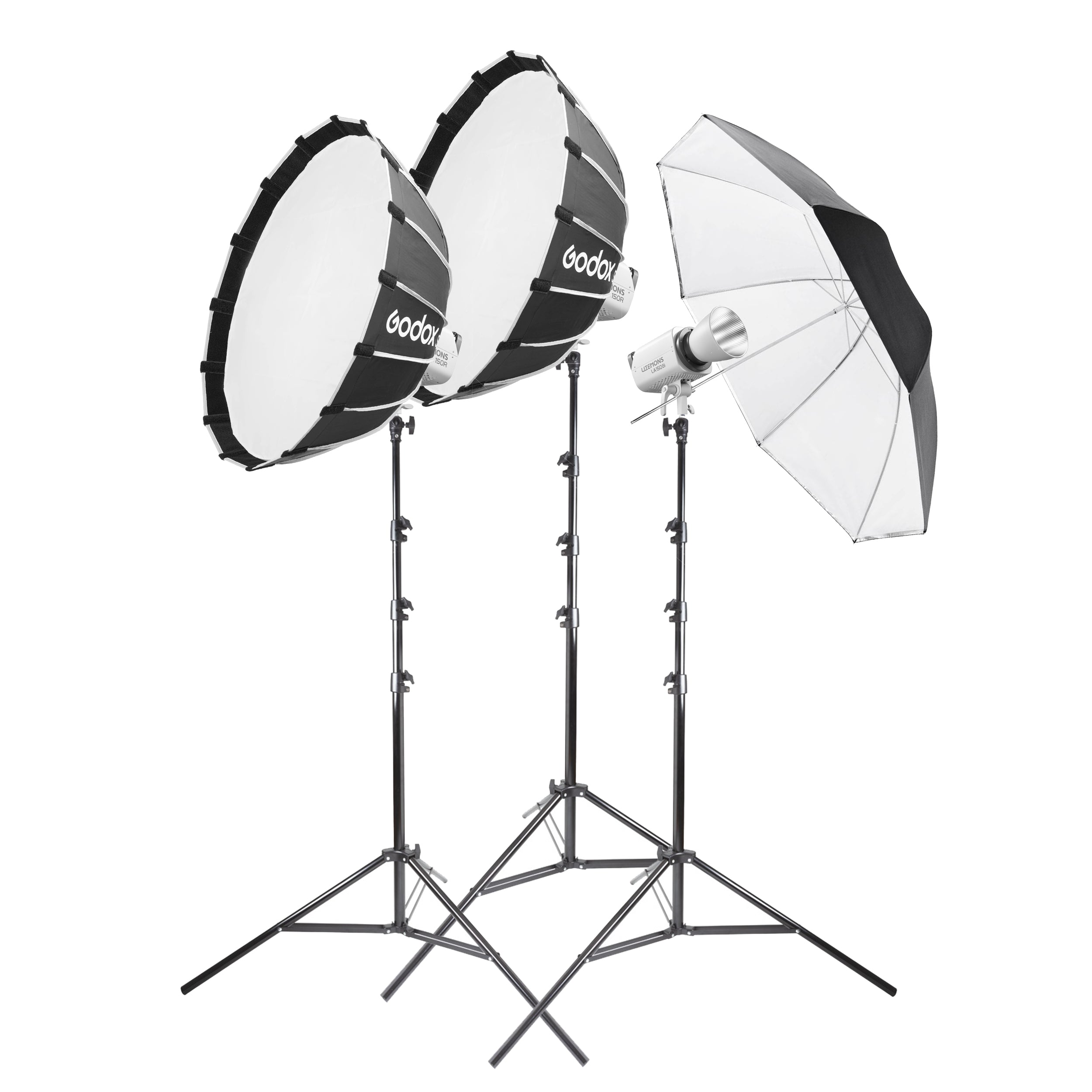 Godox Litemons LA150R RGB LED 3-Light Panel Kit with Remote Control - Professional Video Lighting for YouTube, Photography, Live Streaming & Studio Production