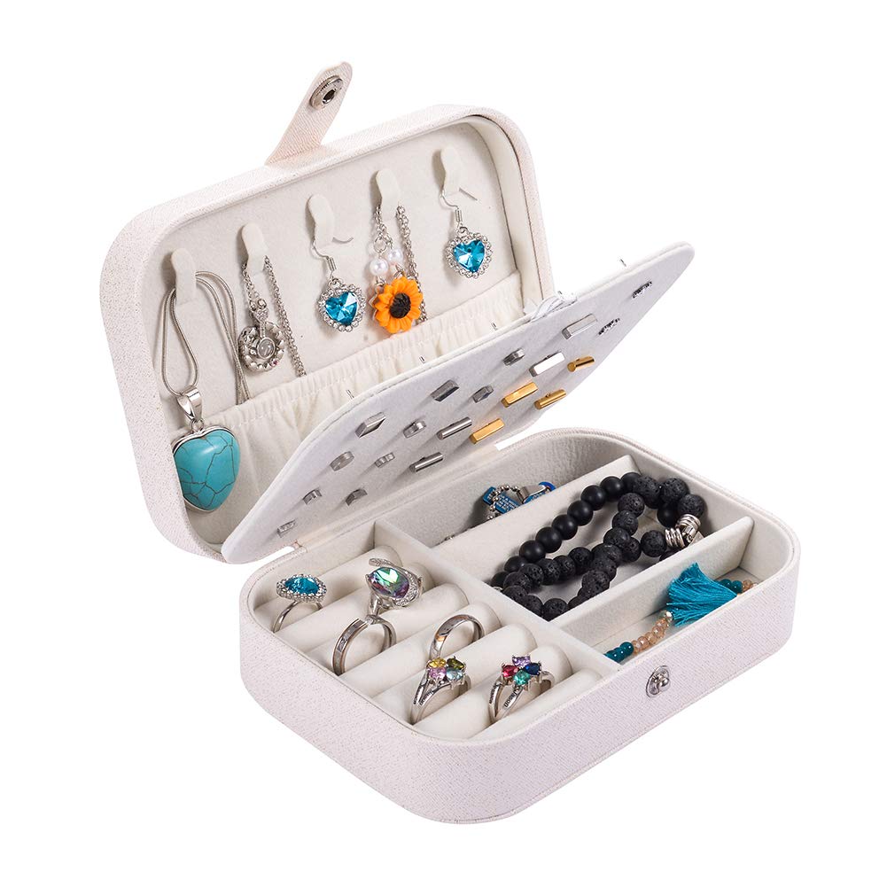 Valyria Double Layer Travel Jewelry Organizer Box - Portable Jewelry Storage Case for Rings, Earrings, Necklaces | Perfect for Vacation, Business Trips & Gift Giving