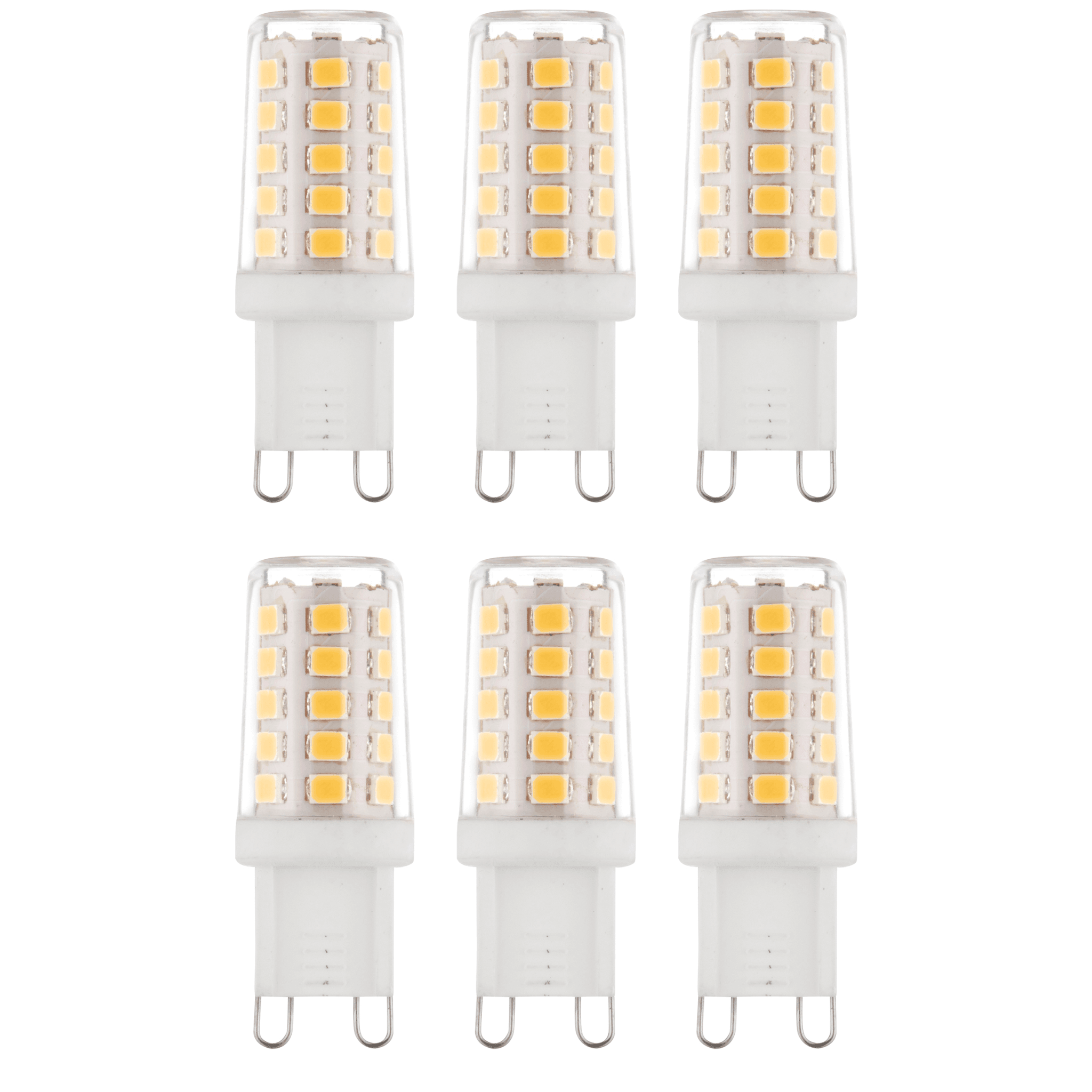 6-Pack G9 LED Light Bulbs 2.3W Warm White 3000K Non-Dimmable - Perfect for Chandeliers, Pendant Lights, and Decorative Fixtures