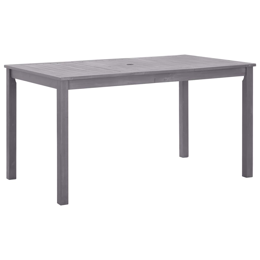 Acacia Wood Patio Dining Table - Gray Wash Outdoor Garden Table for Dining, Entertaining & Relaxing | Weather-Resistant Solid Wood Construction for Backyard, Deck & Poolside Use