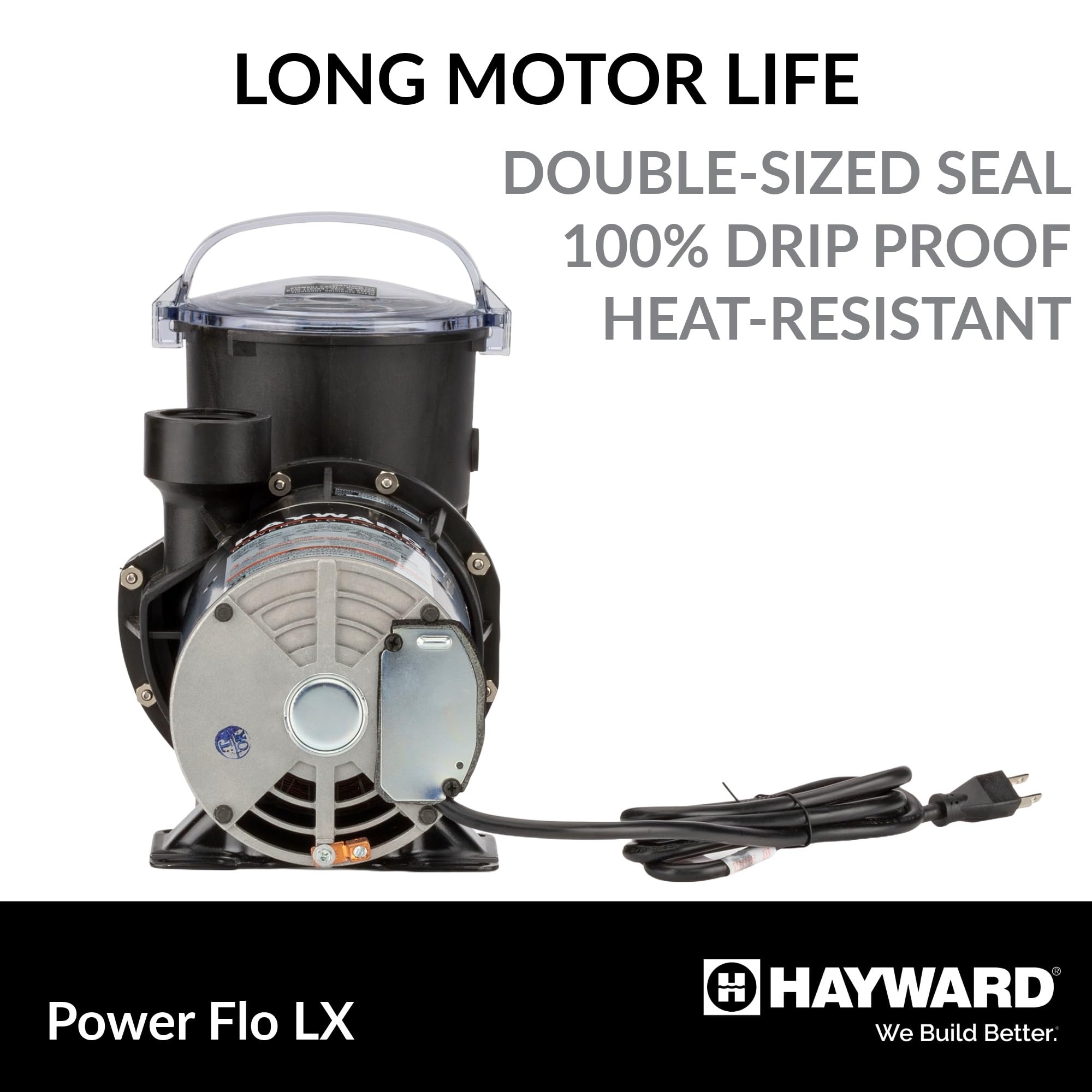 Hayward W3SP1580X15 1.5 HP Power-Flo Pool Pump - High Performance Swimming Pool Water Circulation System for Inground & Above Ground Pools | Perfect for Backyard, Residential & Commercial Use