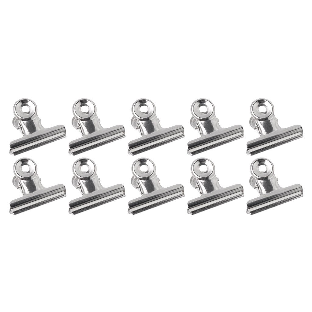 10 Pack Metal Bulldog Binder Clips - 1.50