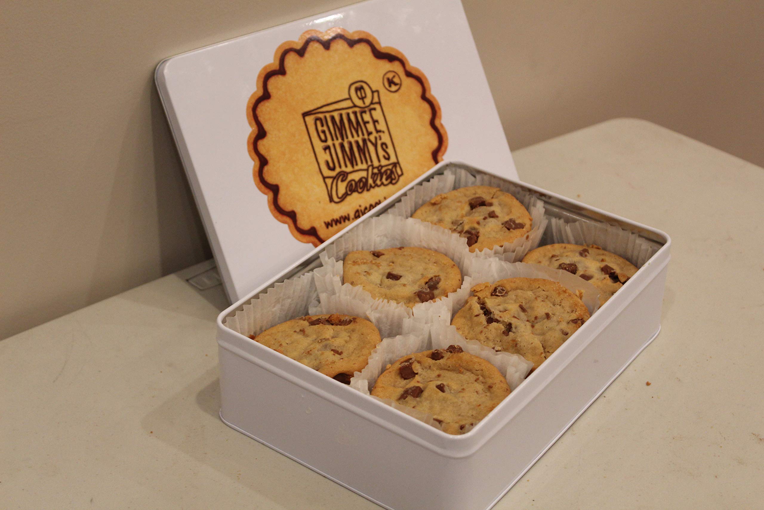 Fresh Baked Marble Cookies - Gimmee Jimmy's Gourmet Cookies (6 Lbs) in Decorative Cookie Tin - Perfect for Gifts, Parties & Holiday Treats