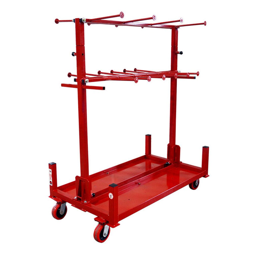 B&B Pipe Tools 2036 4F Hanger Stacker Cart - Heavy Duty Pipe Storage Rack for Workshop & Garage Organization - Perfect for Plumbers, Contractors, and DIY Projects