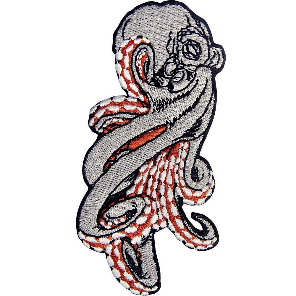 Octopus Embroidered Patch - Iron On or Sew On Badge for Jackets, Backpacks & DIY Crafts - Unique Emblem for Cosplay, Denim & Custom Clothing