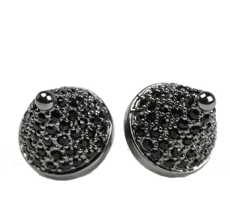 Pave Cone Stud Earrings for Women - Jet Black Cubic Zirconia Dangle Earrings | Perfect for Parties, Weddings & Evening Events