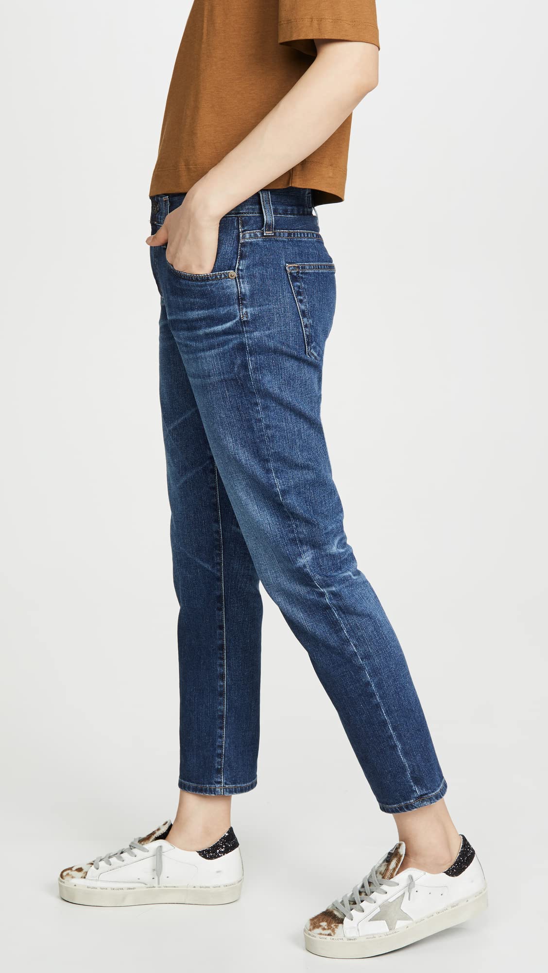 AG Adriano Goldschmied Women's Ex Boyfriend Slim Jeans - High Waisted Distressed Denim Pants for Casual Wear & Night Out | Perfect for Everyday Style and Date Nights