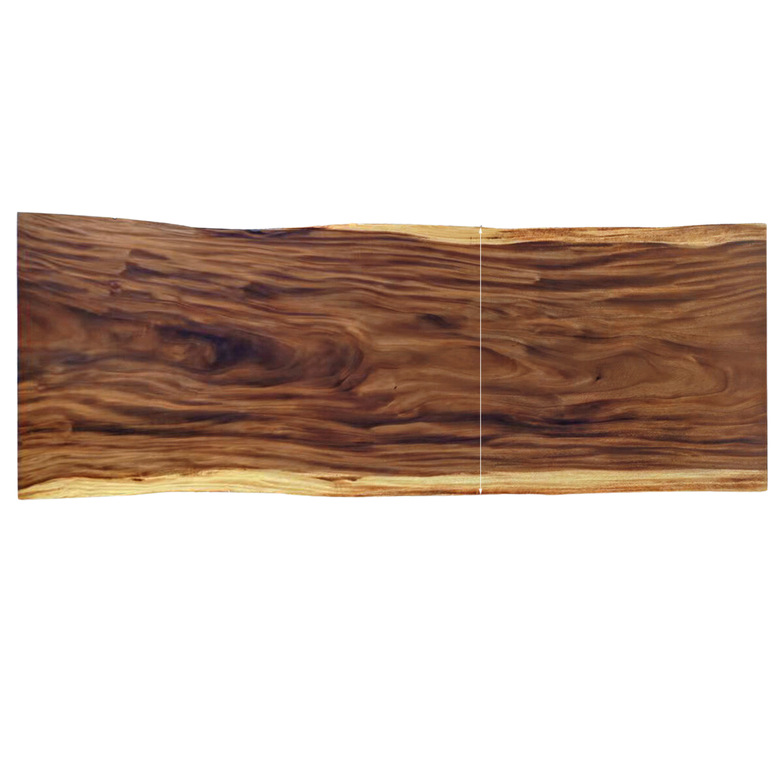 Premium Black Walnut Solid Wood Dining Table with Natural Edge - Large Top for Kitchen, Dining Room & Home Decor