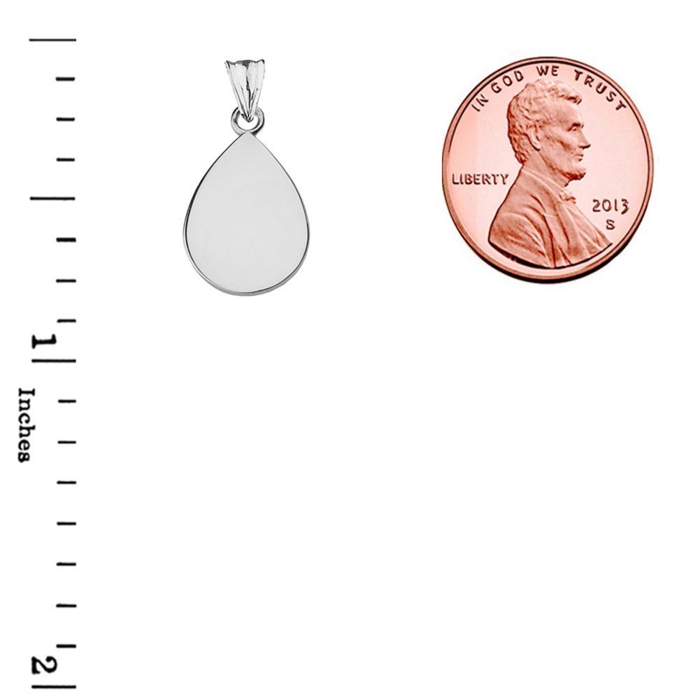 10k White Gold Teardrop Charm Pendant Necklace & Earrings Set for Women - Elegant Jewelry Gift for Birthday, Anniversary, Wedding, and Special Occasions