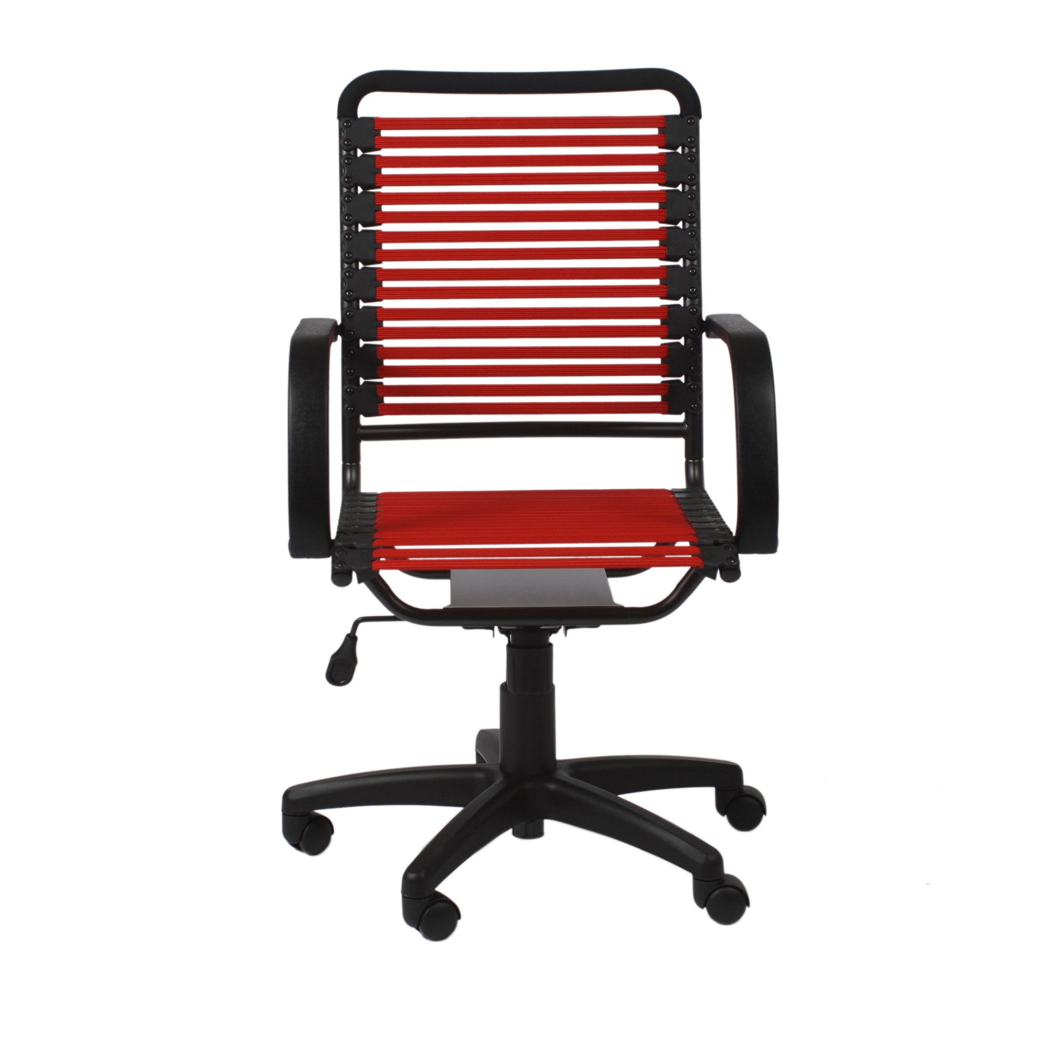 Ergonomic Bungie Flat High Back Office Chair - Graphite Black Frame & Black Base - Perfect for Home Office, Gaming, and Workspace Comfort