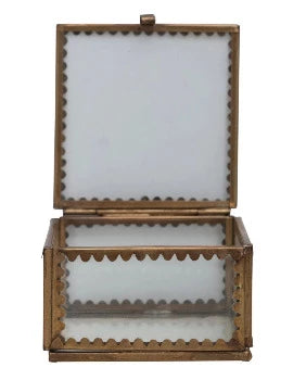 Elegant Brass and Glass Display Box - Premium Jewelry & Collectible Showcase for Home Decor, Retail Stores, and Gift Presentation