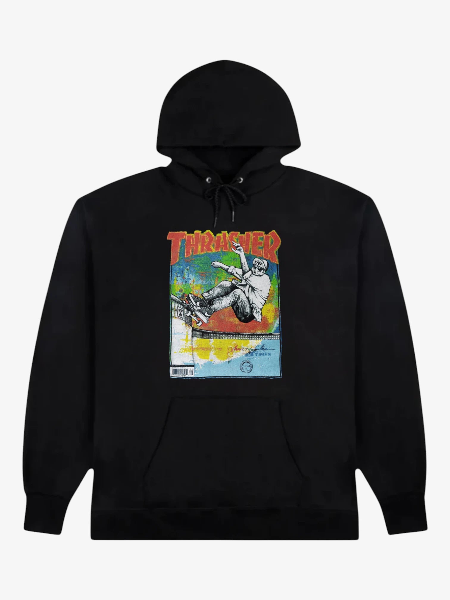 Thrasher Lance Black Hoodie - Men's Streetwear Pullover for Skateboarding & Urban Fashion