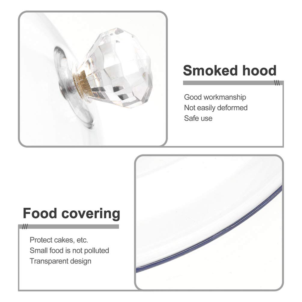 2-Pack Clear Hooded Food Covers - Transparent Dust & Insect Protection for Desserts, BBQ, and Buffet Displays - Reusable Food Insulation Covers for Indoor/Outdoor Dining & Party Serving