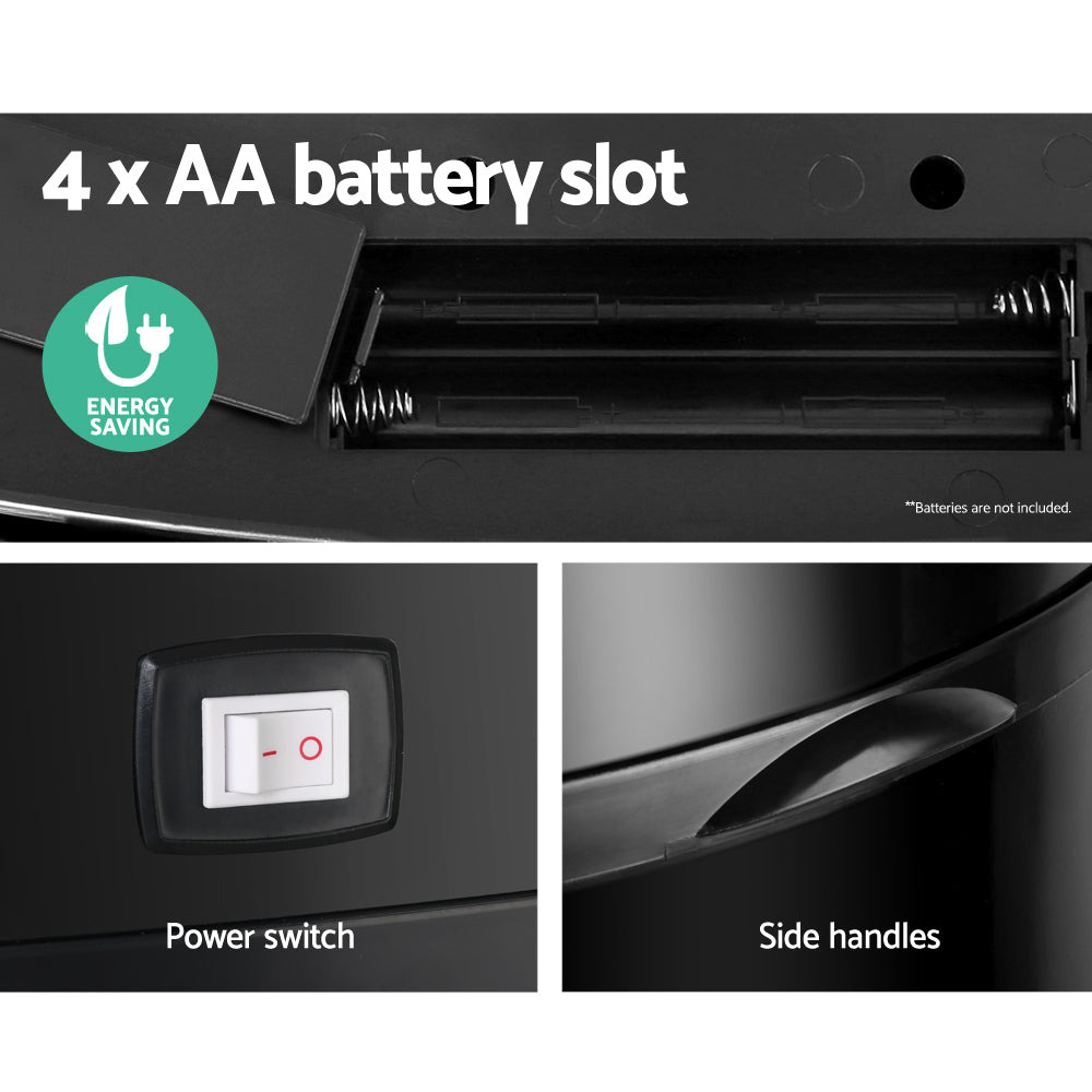 68L Motion Sensor Trash Can - Automatic Touchless Garbage Bin with Lid, Black - Ideal for Kitchen, Bathroom, Office & Home Use