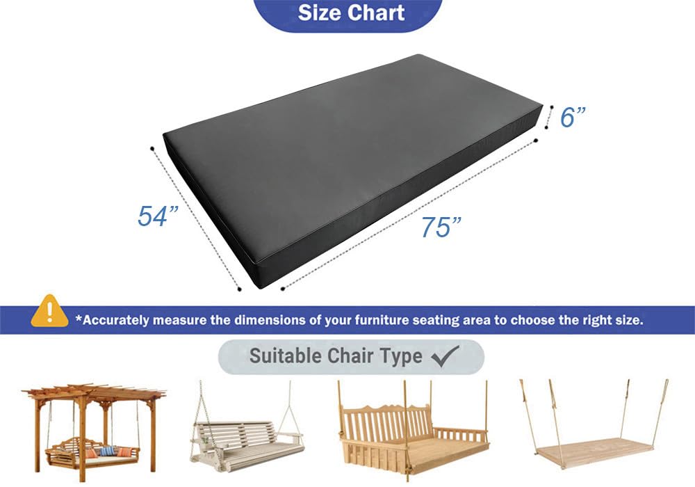 6 Inch Outdoor Knife Edge Full Size Daybed Fitted Sheet Slipcover | Waterproof & UV Resistant | Perfect for Patio, Poolside & Garden Furniture Protection