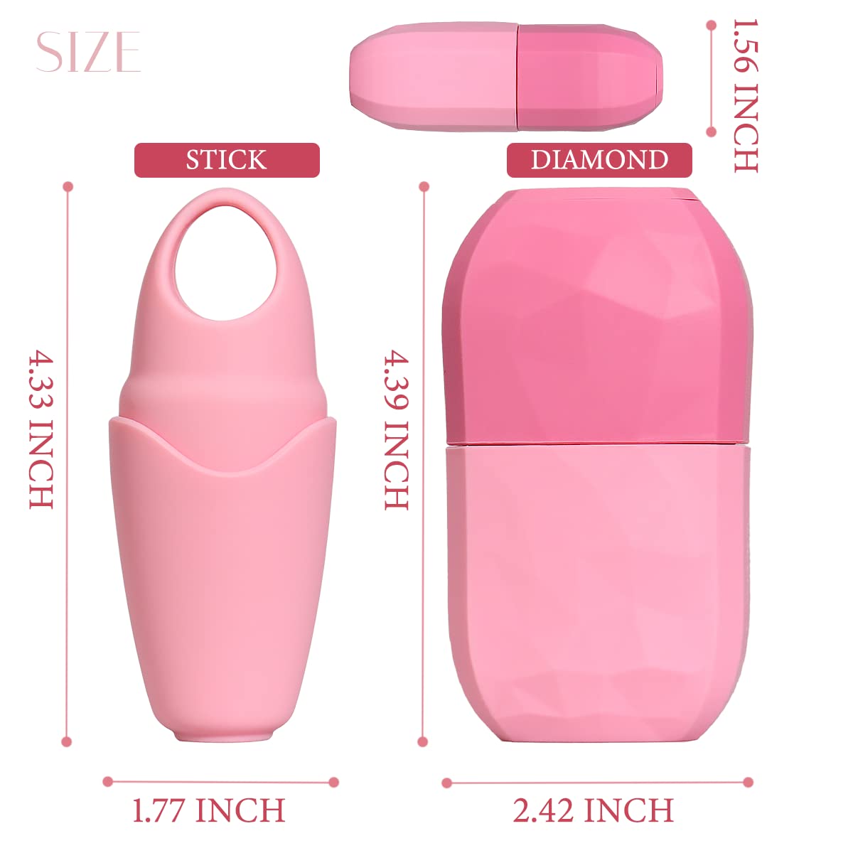 2 Pack Upgraded Ice Face Roller & Silicone Ice Cube Mold Set – Cooling Facial Massage Tool for Skin & Eye Care, Puffiness Relief & Beauty Routine – Perfect for Morning Skincare, Spa Days & Post-Workout Recovery