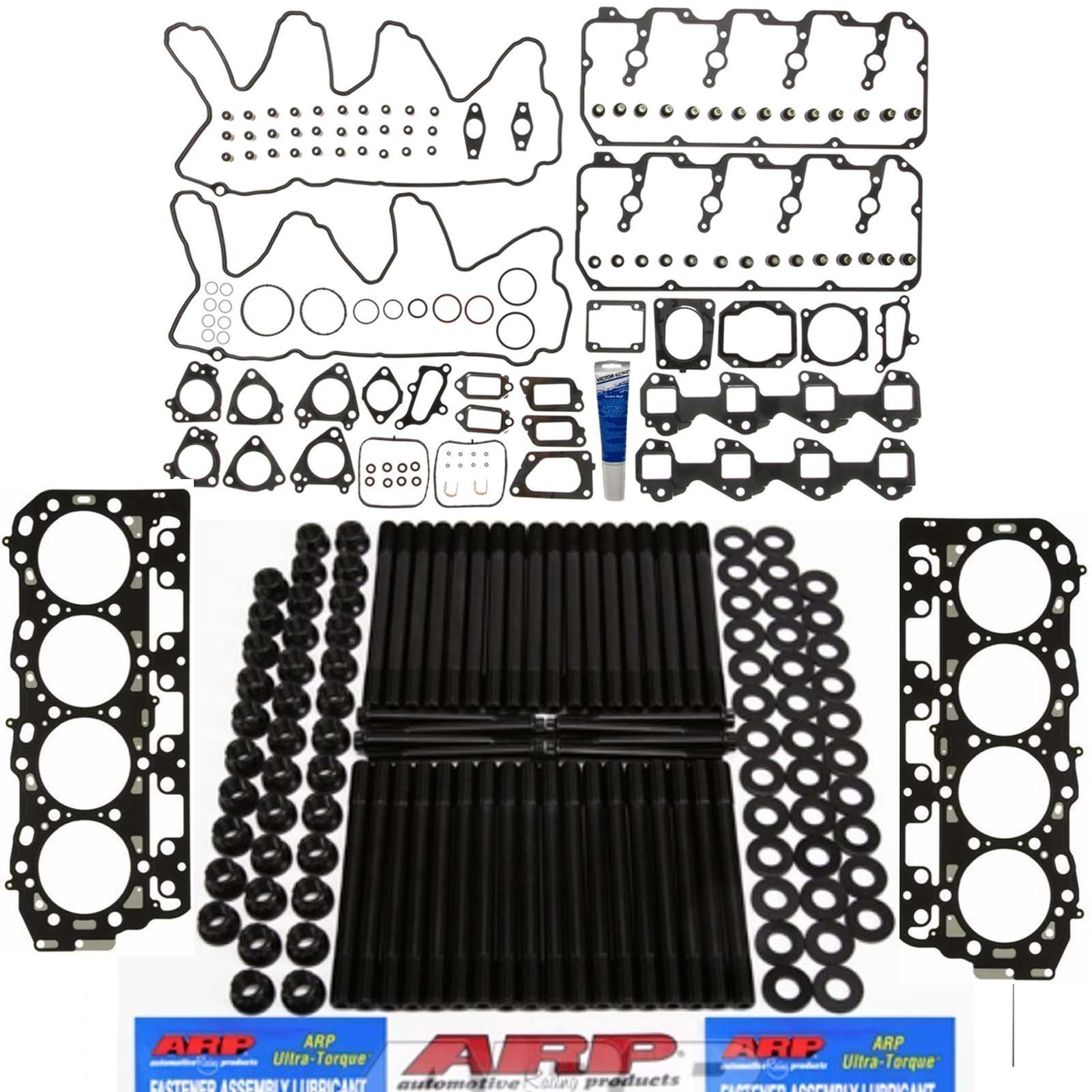 ARP Stud Kit with Mahle Head Gasket Set & Grade C Head Gaskets for Duramax LMM 6.6L Diesel Engine - Heavy Duty Performance Upgrade for Towing & Off-Road Use