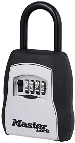 Master Lock 5400D Portable Lock Box with Set Your Own Combination - 5 Key Capacity, Black (Pack of 2) - Ideal for Home, Office, Travel & Gym Storage Security