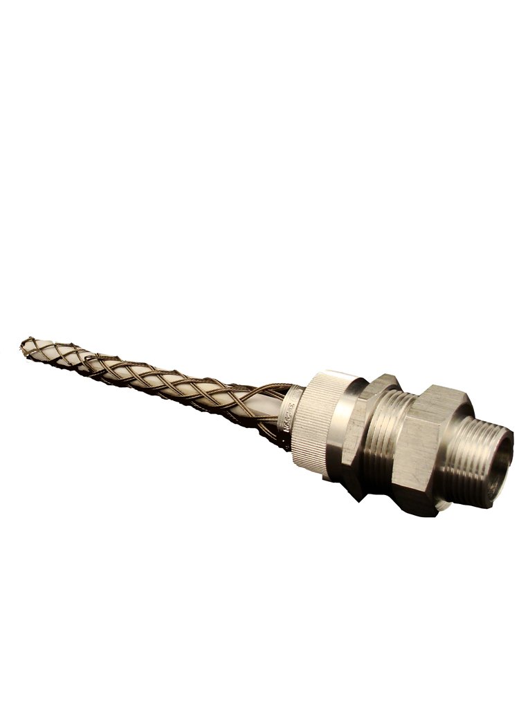 Leviton L7712 1/2-Inch Straight Male Threaded Strain Relief Connector - .375-.500 Wire Range - Electrical Cable Protection for Industrial & Commercial Use