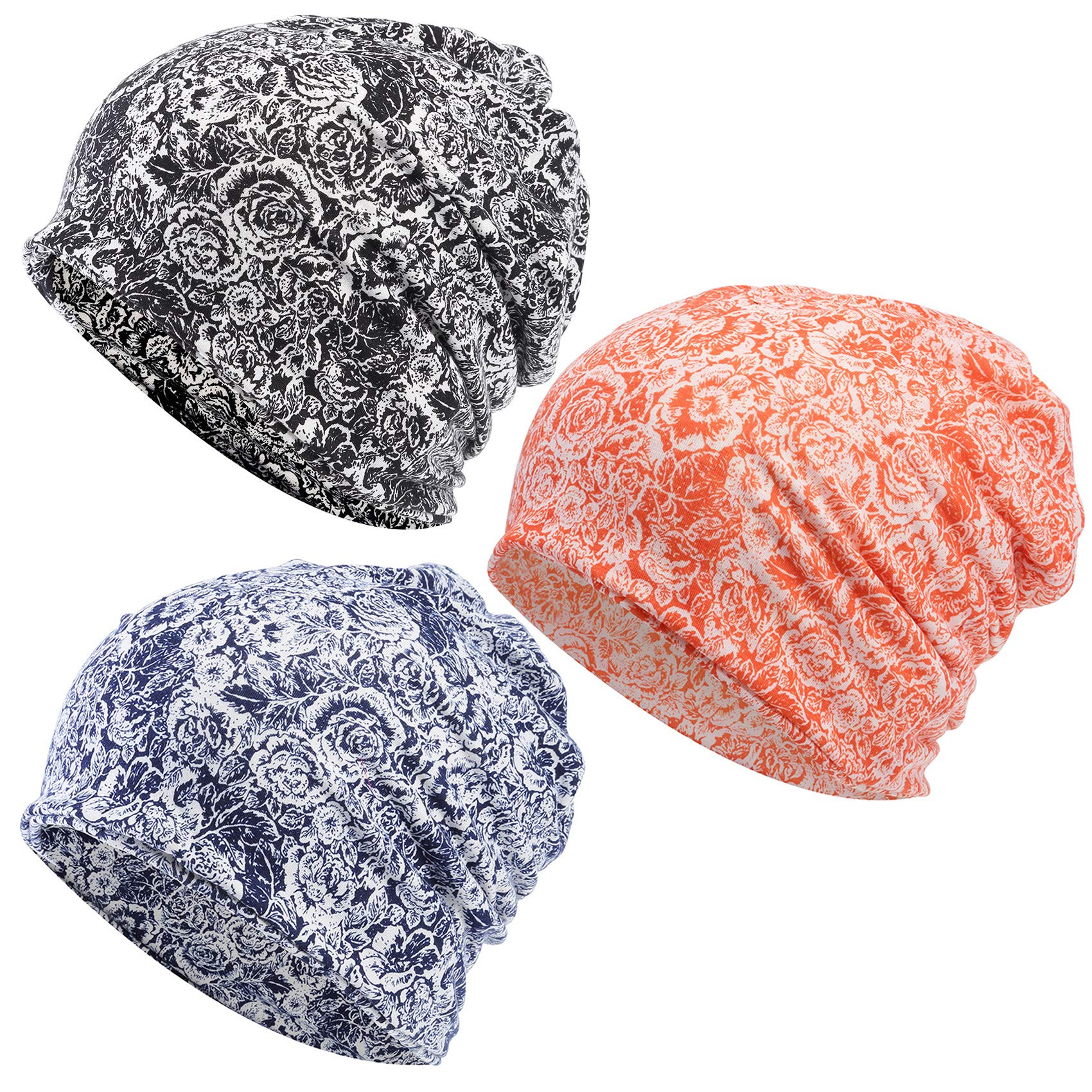 Women's Soft Stretchy Chemo Beanie Hat - Comfortable Loose Fit Cotton Headwear for Cancer Patients - Perfect for Chemotherapy, Cold Weather & Everyday Wear