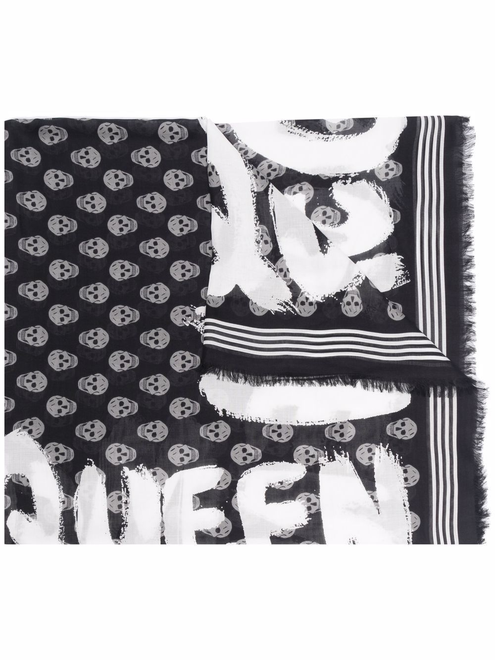 Alexander McQueen Black Scarves - Luxury Fashion Accessory for Women, Perfect for Winter Outfits & Special Occasions