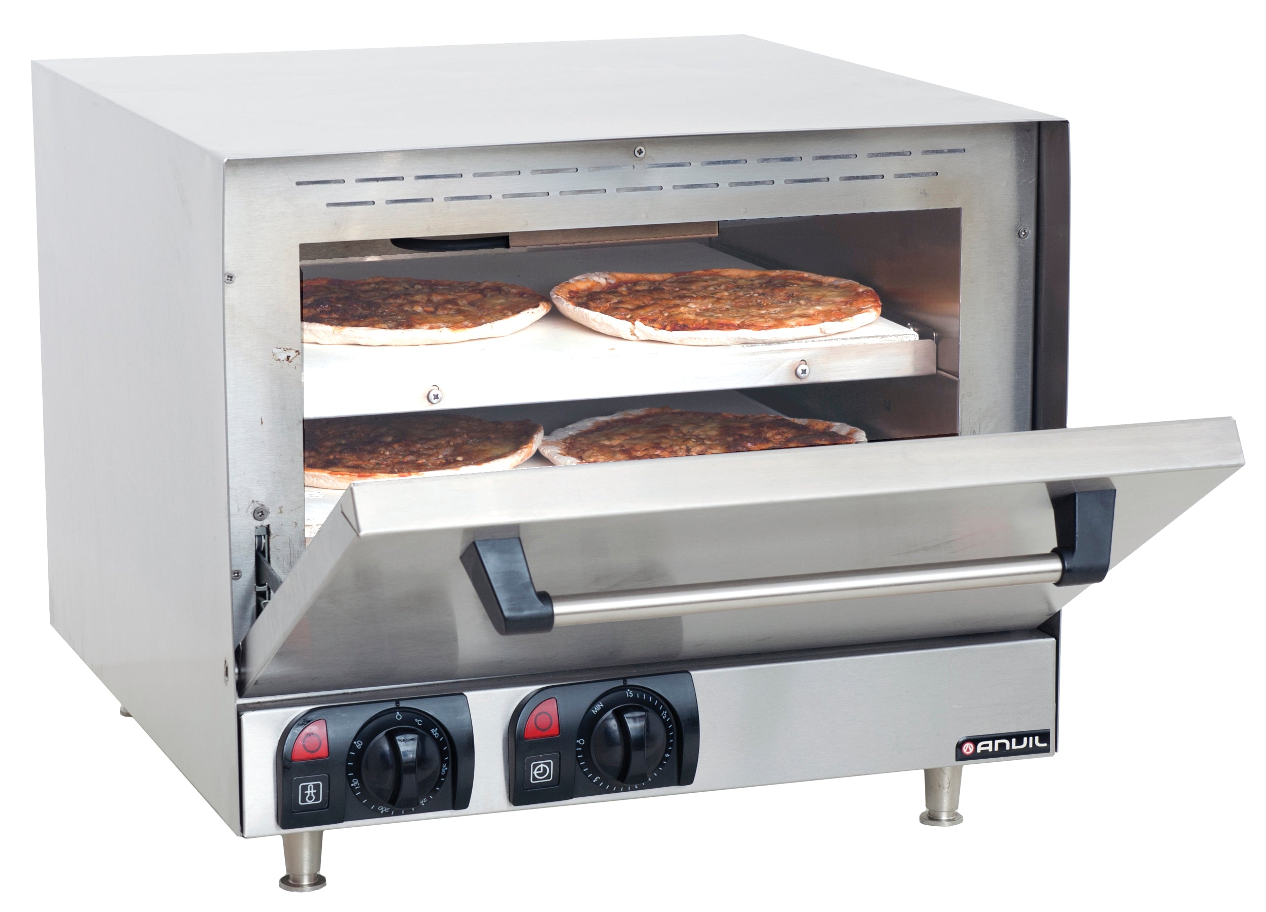 Anvil POA1001 Commercial Pizza Deck Oven - Heavy Duty Stainless Steel for Pizzerias, Restaurants & Bakeries - Perfect for Baking Artisan Pizzas, Bread & Pastries