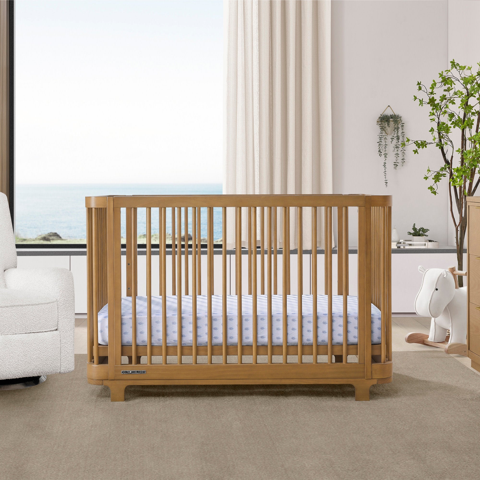 Nest 4-in-1 Convertible Baby Crib - Toddler Bed, Daybed & Full-Size Bed - Safe Nursery Furniture for Newborn to Teen - Perfect for Bedrooms, Daycare & Guest Rooms