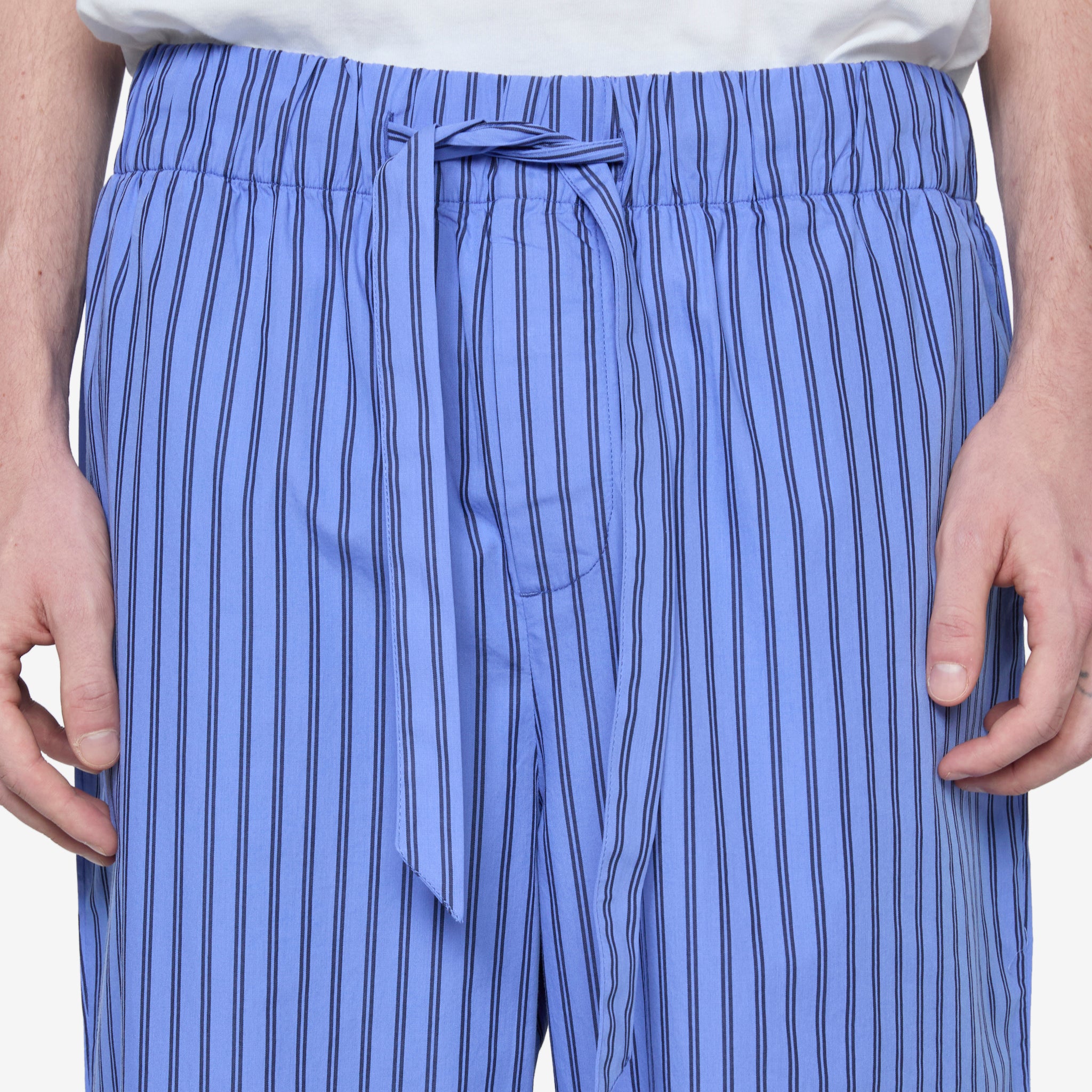 Soft Cotton Poplin Pajama Pants with Boro Stripes - Comfortable Sleepwear for Women & Men - Perfect for Lounging at Home or a Cozy Night's Sleep