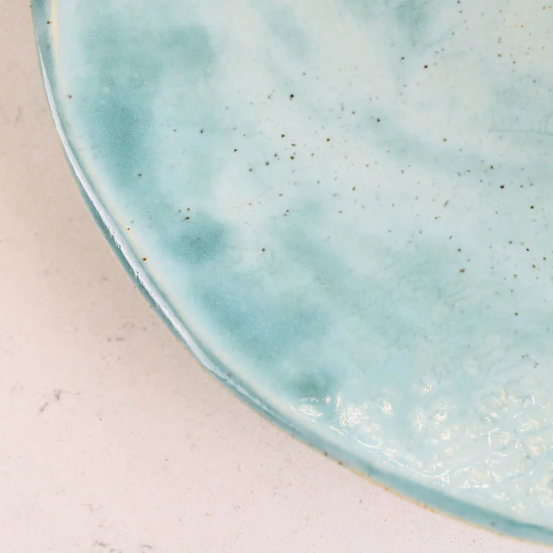 Speckled Stoneware Serving Platter XL #06 - Turquoise (Creative Collection) - Perfect for Dinner Parties, Holiday Gatherings & Rustic Table Settings