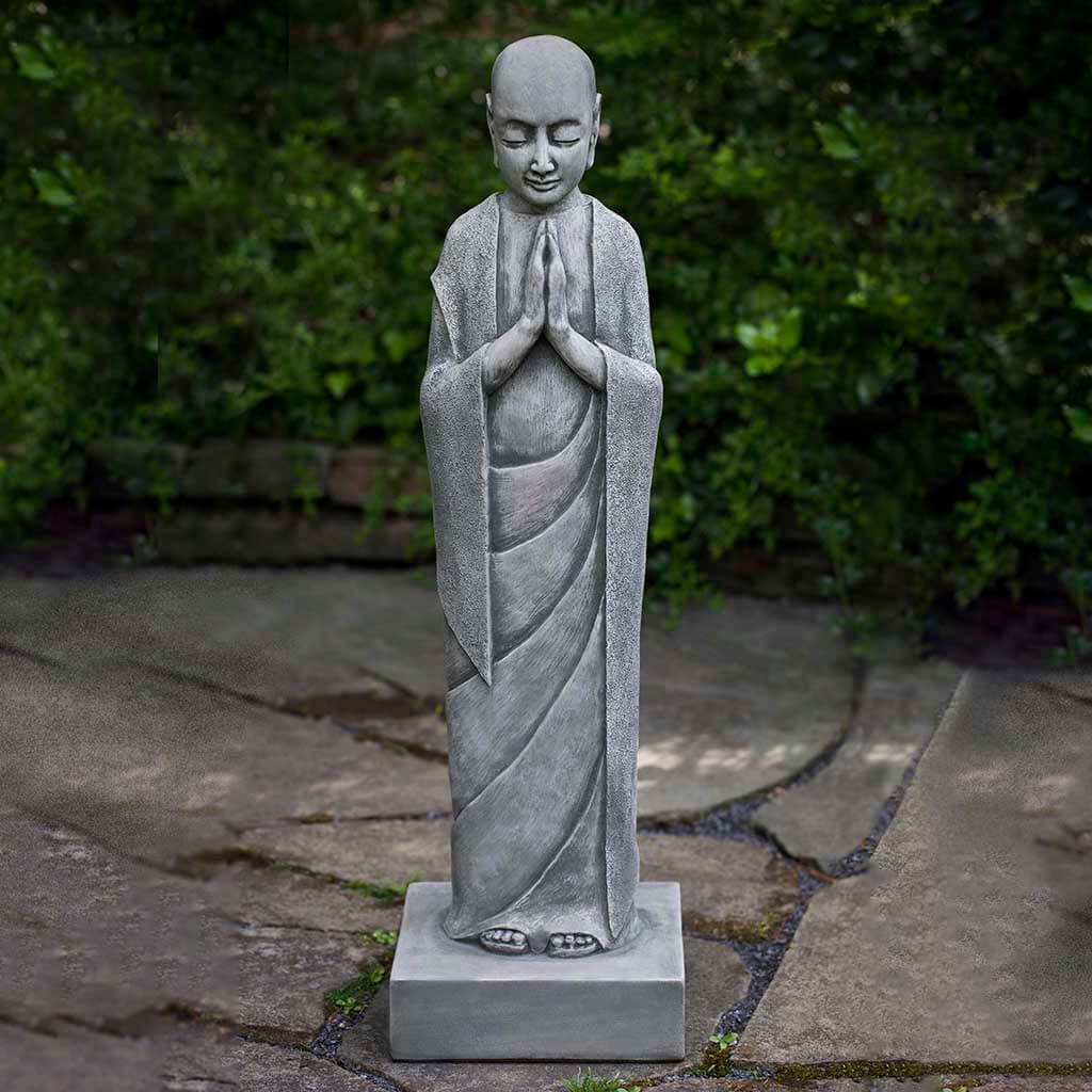 Campania International Venerable Monk Statue - Handcrafted Buddhist Sculpture for Home Decor, Meditation Room & Garden Zen