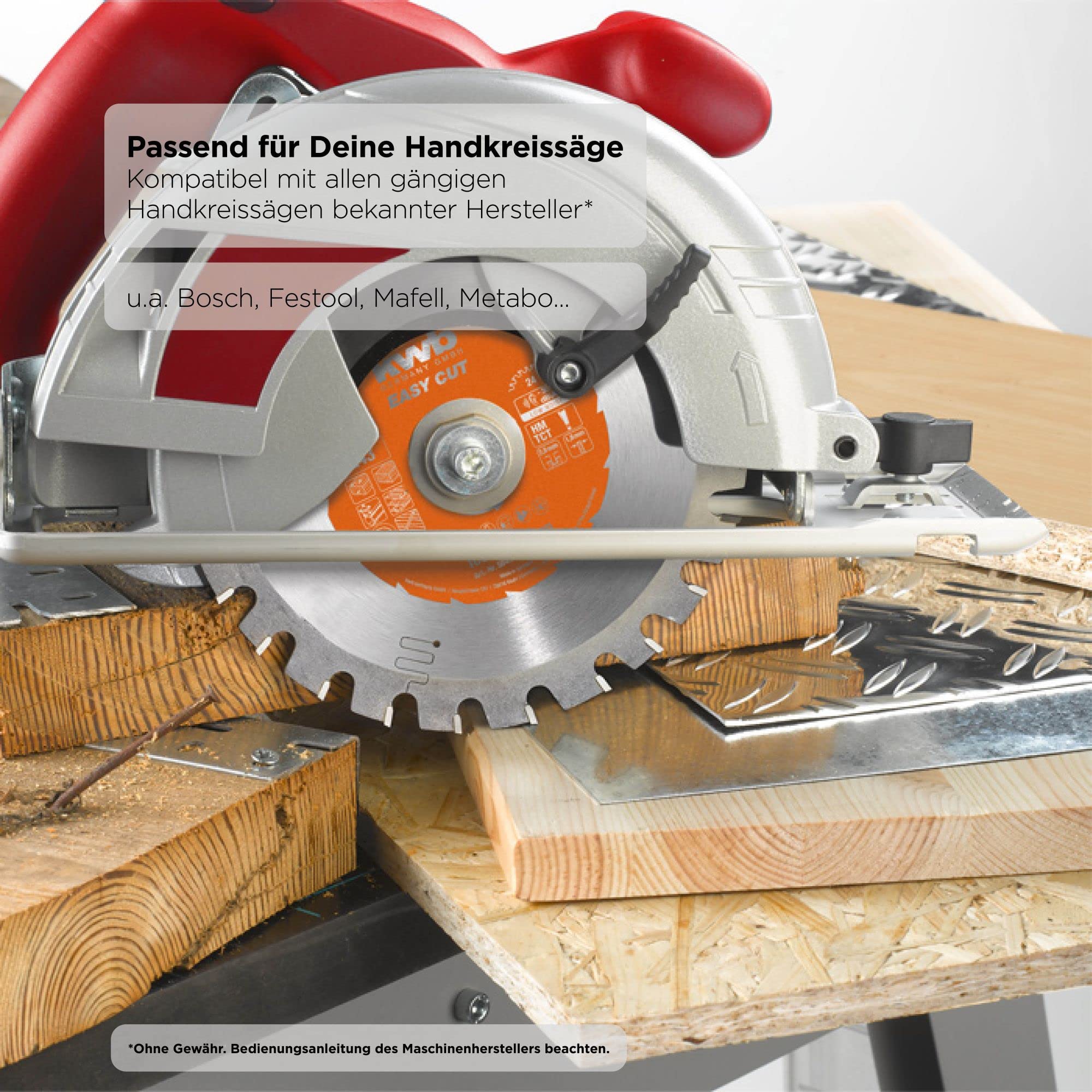KWB 586157 184x16mm Clean Cut Circular Saw Blade with 22 Teeth - Perfect for Woodworking, Plywood, and Chipboard Cutting