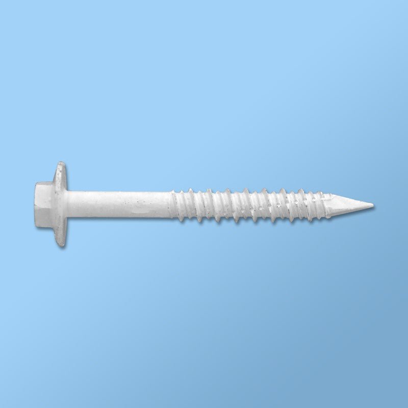 High-Strength CON Concrete Screws with Hex Flange - Quick Installation (Bronze & White Coating) - Perfect for Masonry, Drywall, and Wood Projects