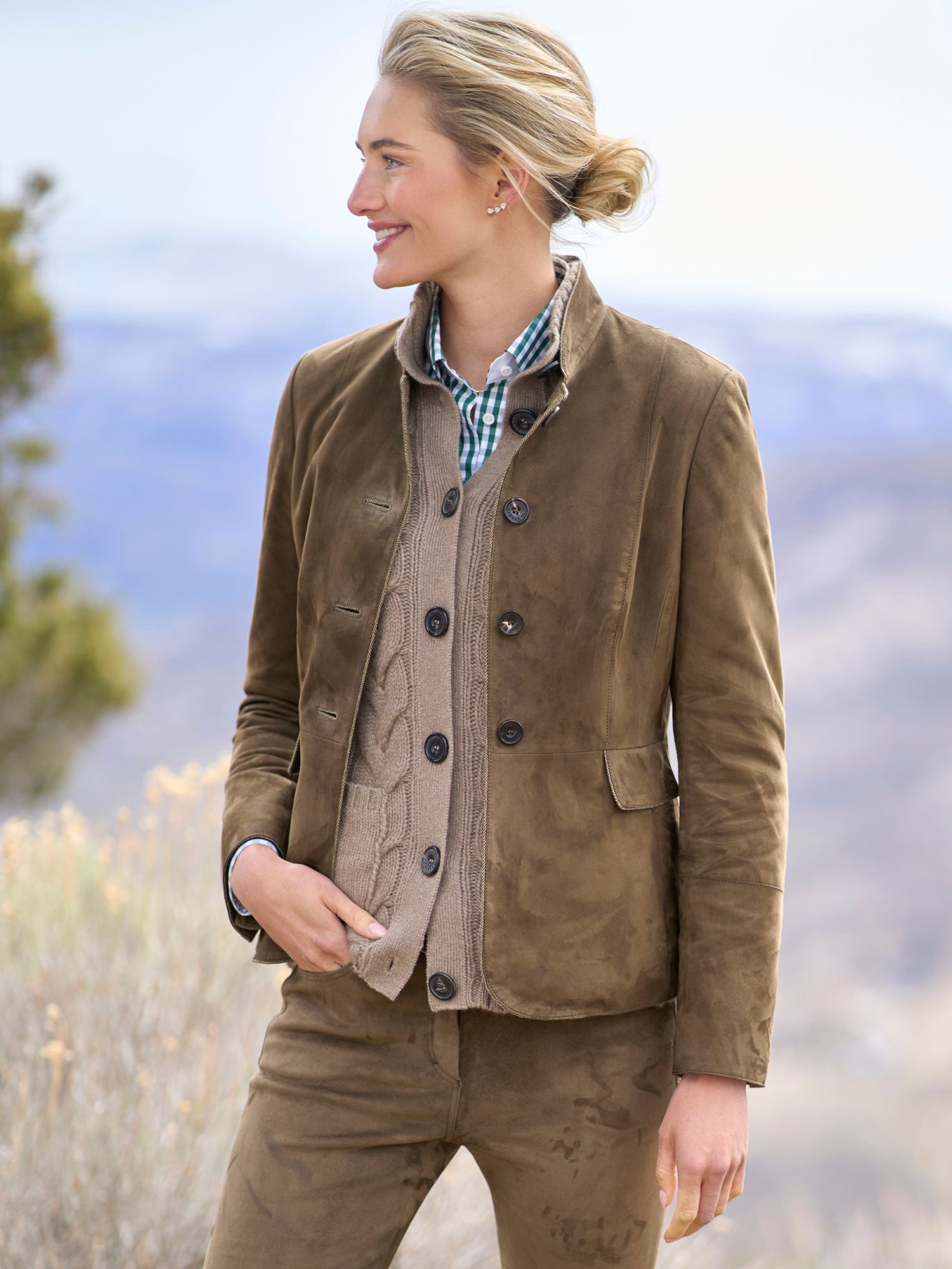 Fidelia Women's Suede Jacket - Stylish & Soft Outerwear for Fall & Winter | Perfect for Casual Outings, Date Nights & Office Wear