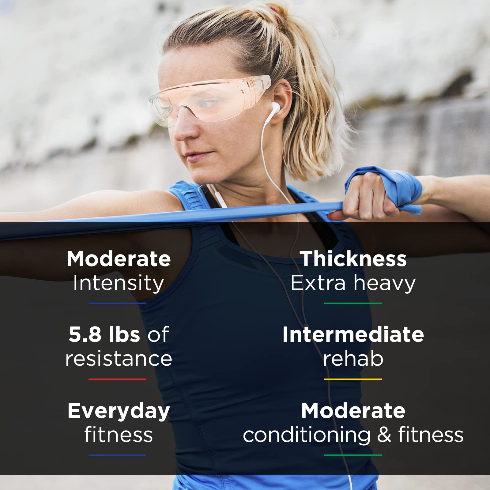THERABAND Professional Latex Resistance Bands - 50 Yard Roll for Strength Training, Physical Therapy & Home Workout - Extra Heavy Level 5 (Blue) - Perfect for Upper/Lower Body Exercises, Pilates & Rehabilitation