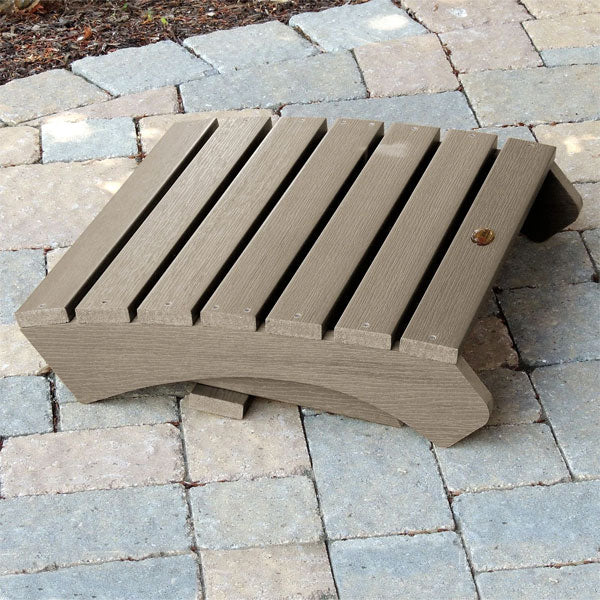 Premium Outdoor Folding Adirondack Ottoman - Waterproof Patio Footrest & Garden Lounge Chair Accessory for Deck, Poolside & Backyard Relaxation