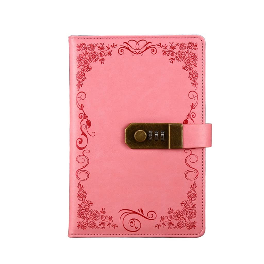 Vintage Lockable A5 Diary Notebook with PU Leather Cover - Travel Journal, Weekly Planner, School Stationery & Gift for Women, Men (Multiple Colors) - Perfect for Journaling, Note Taking, Travel & Daily Planning