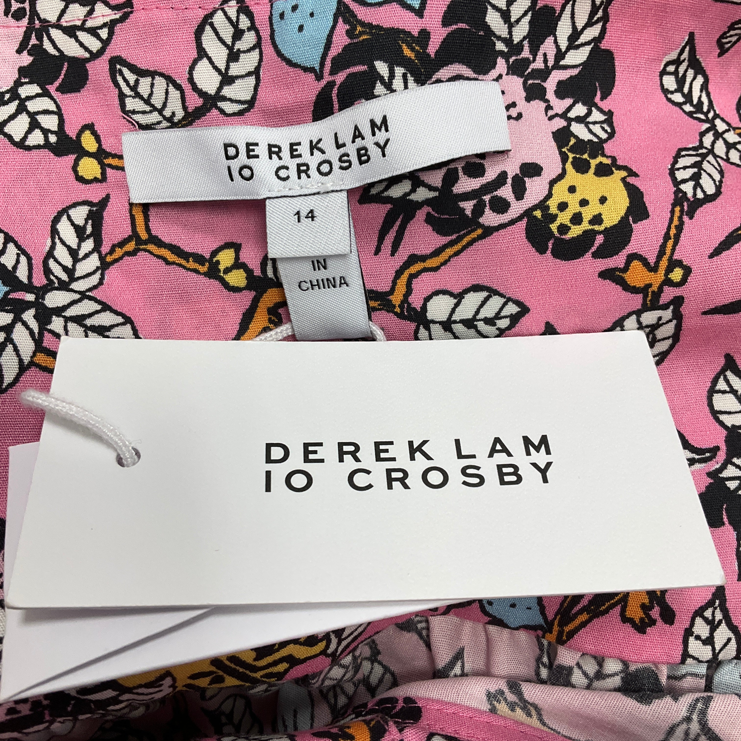 Derek Lam 10 Crosby Pink Multi Floral Print Flutter Sleeve Midi Dress - Perfect for Spring Weddings, Garden Parties & Date Nights