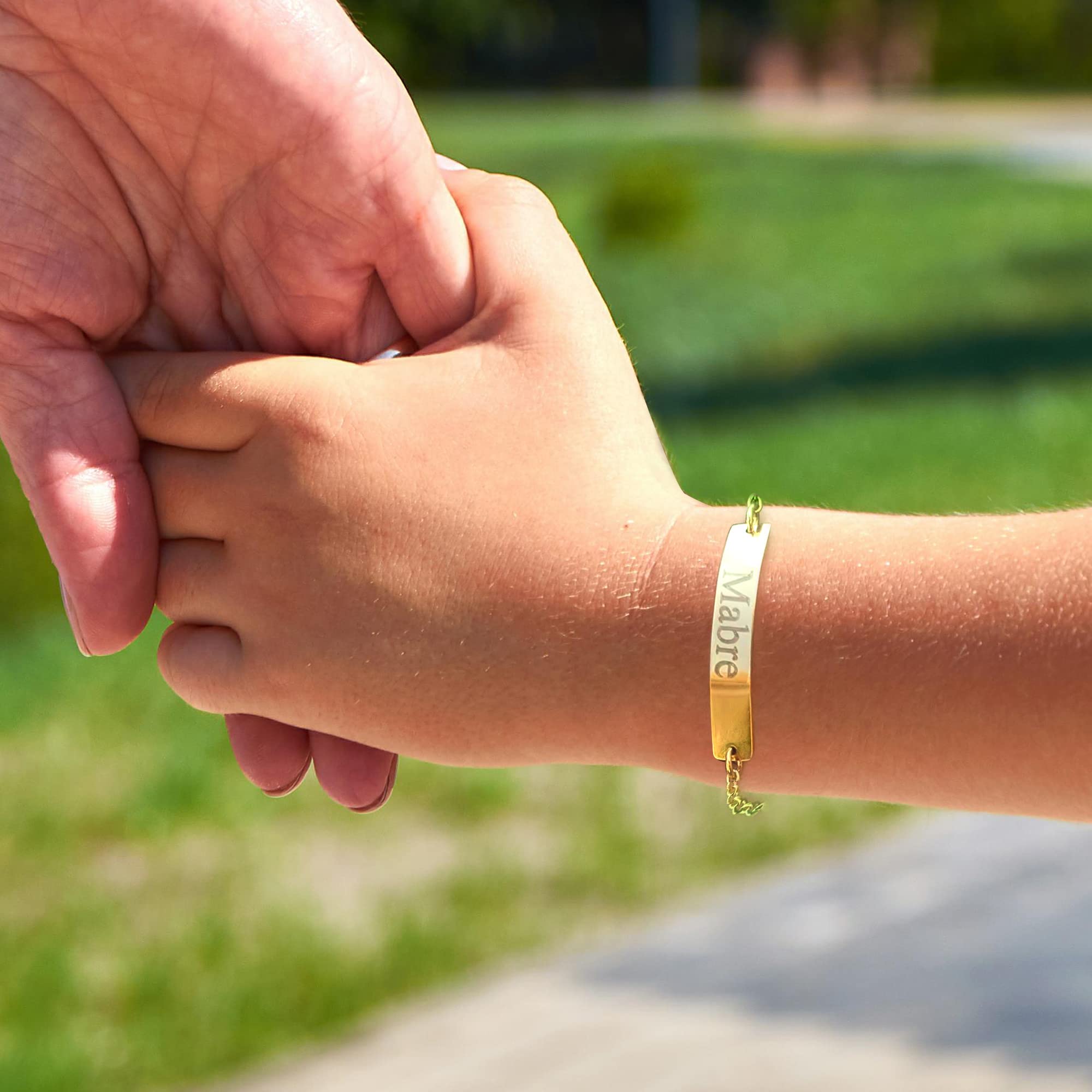 Personalized Baby Bracelets for Girls & Boys - 18k Gold Plated Custom Name Toddler Jewelry - Perfect for Christening Gifts, Baby Showers & First Birthday Presents